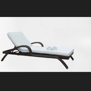 High quality poly PE resort furniture outdoor rattan wicker aluminum sun loungers patio garden lounger---6237