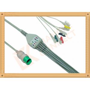 China Spacelabs ECG Patient Cable 17 Pin One Piece 5 Leads Grabber IEC supplier