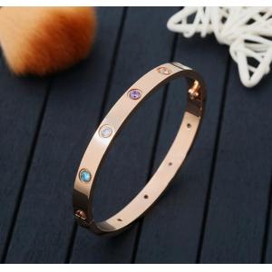 Hot  Jewelry  Round Bangle Gold Color 316L Stainless Steel bracelet, Coloe Dimond Bangle for women