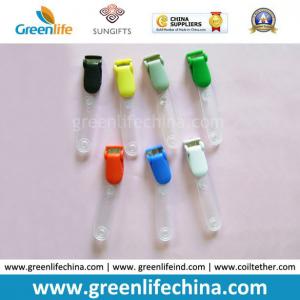China Colored Plastic Lanyard Alligator Lid Clips W/PVC Tape Office Fastener supplier