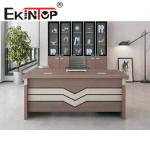 White Particleboard Executive Computer Desk Wood Computer Desk With 4 Drawers
