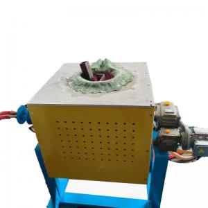 20kg Automatic Tilting Steel Shell Induction Melting Furnace With Copper Melting Water Cooling