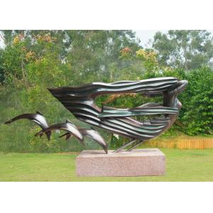 Dolphin Woman Bronze Outdoor Sculptures , Big Modern Bronze Sculpture