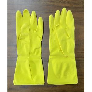 M 45g Tensile Yellow Household Gloves Cotton Spray Flocklined