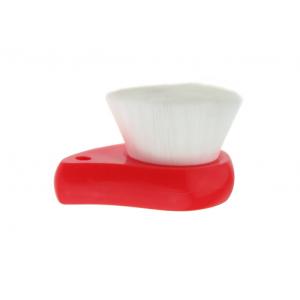 China Portable Red Facial Cleansing Brush For Men With Plastic Handle supplier