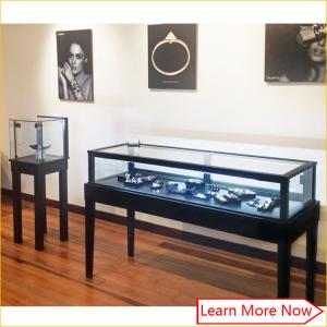 China Luxury mdf metal black paint jewelry retail supplies/jewelry store fixtures displays supplier