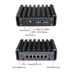 China Celeron 5305U 6 Gigabit LAN PFSENSE firewall PC Fanless mini pc supplier