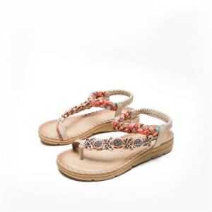 BS127 Spring 2021 Boho Fashion Sandals Women Amazon Cross-Border Wholesale Ladies Shoes Factory Supply