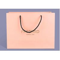 China Delicate Bespoke Printed Paper Bags , Pink Paper Carrier Bags Accurate 4C Printing on sale