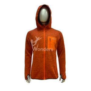 China Melange Full Zip Fleece Lined Waterproof Jacket Men's Customized supplier