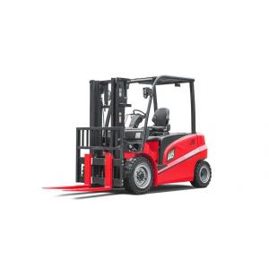 China A Series Four Wheel Electric Forklift Truck 4.0 - 5.0 Ton Red Color For Warehouse / Port supplier