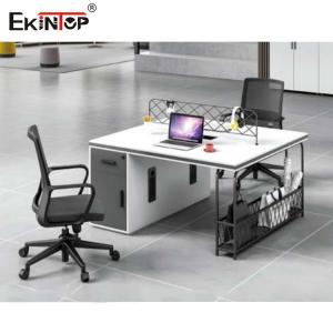 Convertible 2 Person Computer Workstation Revolving Melamine Board Material