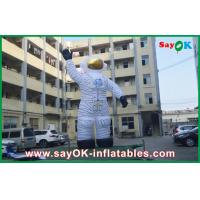 China 4m Oxford Cloth Outdoor Holiday Inflatables White Spaceman For Advertising on sale