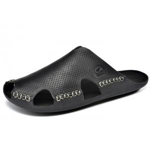 China Daily Leisure Mens Leather Slippers Flip Flops Mens Sandals And Slippers supplier