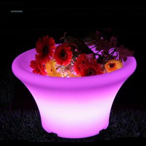 PE Plastic 16 Colors Changing Christmas Decor LED Light Flower Pot Remote Control Multifunctional