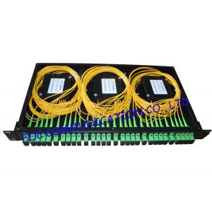 China Rack Mount Fiber PLC Splitter Patch Panel SC / APC With 6pcs of 1 * 4 Splitter supplier