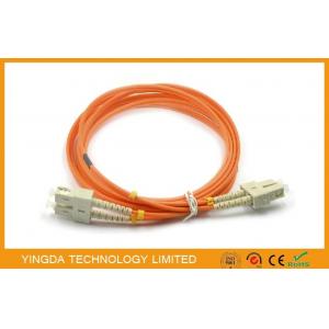 SC -SC Multimode Fiber Optic Patch Cord  50 (125)um Duplex 2.0mm With Beige Clip