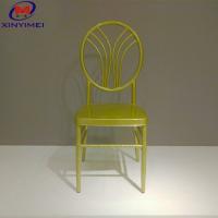 China Customized Golden Phoenix Bamboo Chair Line Backrest European Round Back Iron Banquet Chair on sale