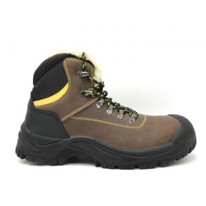China Ankle Support Safety Boots / Steel Toe Waterproof Work Boots With Warm Keep Fur supplier