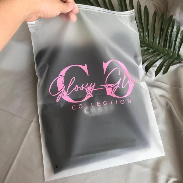 Thickened Custom Frosted Zipper Bag Recyclable Clothing Packaging Bags Waterproof