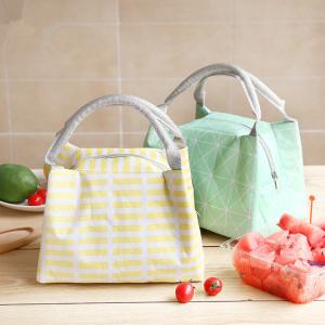 Reusable Soft Insulated Cooler Bag Large Capacity With Linen Fabric Material
