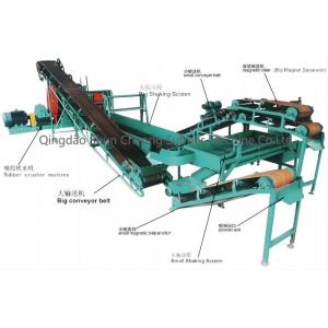 China Semi Auto Waste Tyre Reycling Production Line / Waste Tire Recycling Machine supplier
