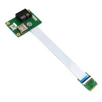 China NGFF M2 Pci Express X1 Slot Extender USB PCIE Riser Card With FPC Cable on sale
