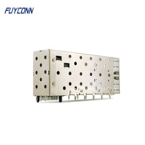 China 2x1 Female SFP Connector 40 Pin with Light Pipe Press-Fit wholesale