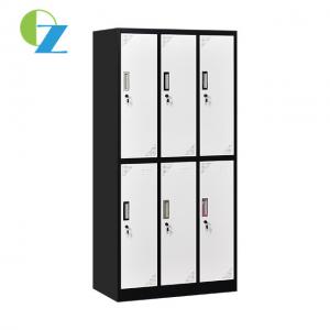 OEM Disassemble Steel Office Lockers School Gym Office Furniture 6 Door For Cloth