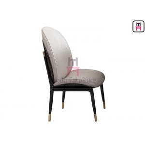 China High Gloss Painting Ebony Veneer Armless Dining Chair NAPA Leather supplier
