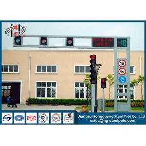 China Frame Style Traffic Light Pole Hot Dip Galvanization 4m - 10m Height supplier