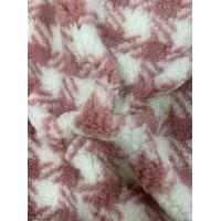 China Jacquard 100% Polyester Sherpa Fabric Faux 150cm Adjustable 400GSM on sale