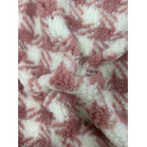 Jacquard 100% Polyester Sherpa Fabric Faux 150cm Adjustable 400GSM