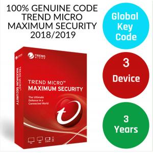 Genuine antivirus digital Key Trend Micro 2019 Maximum Security 3 years 3 devices Antivirus software license key code