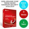 Genuine antivirus digital Key Trend Micro 2019 Maximum Security 3 years 3