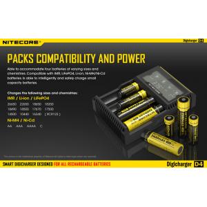 China Nitecore LCD 2014 Latest universal smart charger Nitecore D4 battery charger supplier