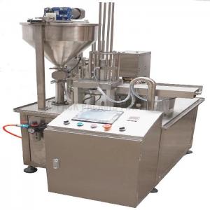 China PLC Yogurt Cup Filling Sealing Machine 3000-4000pcs/H With ≤±1% Filling Accuracy supplier