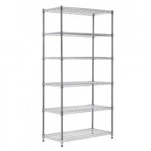 China Office Modern 6 Tier Chrome Wire Shelving Metal Steel supplier
