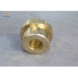 China Non - Standard Customized Yellow Copper Nut Crusher Spare Parts Flange Type supplier