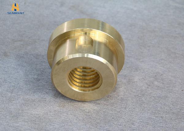 Non - Standard Customized Yellow Copper Nut Crusher Spare Parts Flange Type