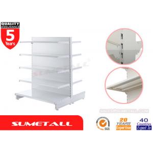 Heavy Duty Gondola Store Shelving / Convenience Store Display Fixtures With Plain Back