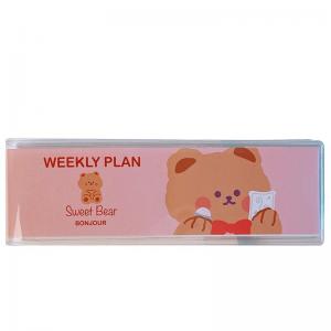 Cartoon Bear Week Plan Lovely Portable Mini Pocket Book Korean Ins Style Student Notepad