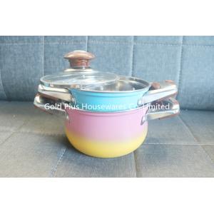 China hot-selling large buffet stainless soup pot even heat cooking stew pot with plastic heat  insulation handle