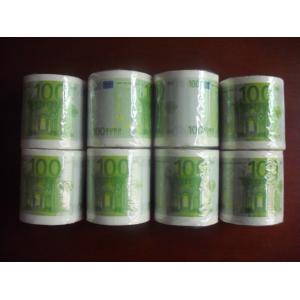 China 100 euro funny printed toilet paper roll supplier