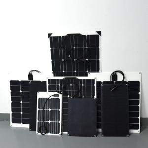China Waterproof 50w Monocrystalline Etfe Camping Solar Panels Small Black Marine Pv Rollable wholesale