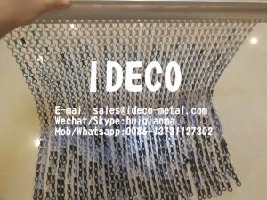 China Architectural Chain Screens Space Dividers Wall Coverings, Chain Link Drapery, Anodised Aluminium Links Art Craft wholesale