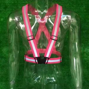 China Fashion Motorcycle Bike Drivers Cyclists Fluorescent Reflective Strap Safety White Vest Belt Clothing supplier