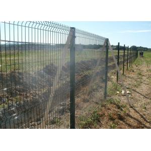 China Square Post Powder Coating RAL6005 Welded Mesh Fencing With 50x200mm Mesh supplier
