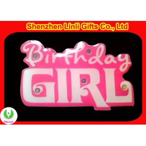 China Hot sell LED flashing lights birthday flashing badges  supplier