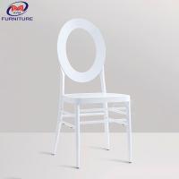 China White Chiavari Chairs Wedding Aluminum Outdoor Wedding Chairs with Round Back on sale